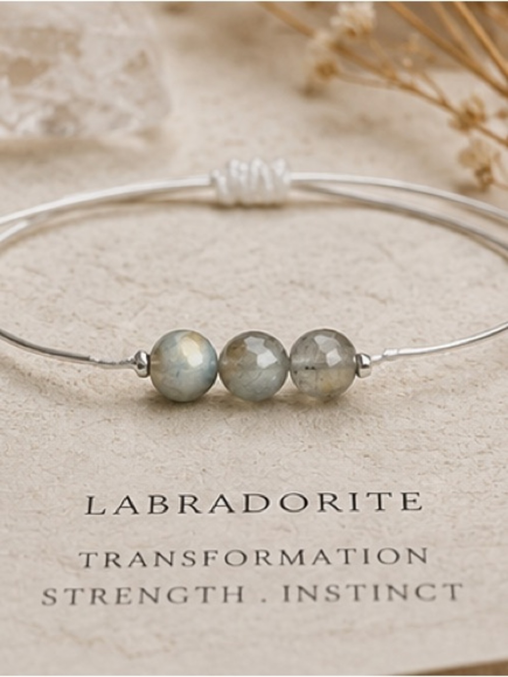 Labradorite Gemstone Adjustable TRANSFORMATION and PROTECTION Bracelet